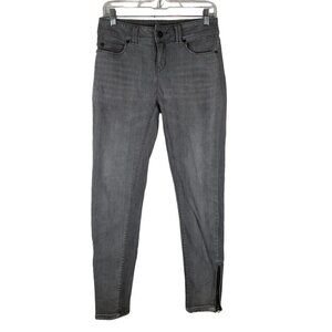 Silence + Noise Jeans Womens 27 High Rise Ankle‎ Zip Twig Gray denim skinny Flaw